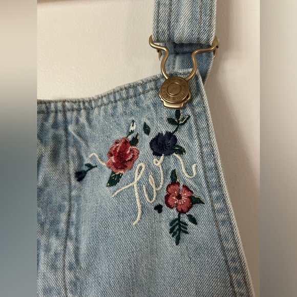 Vintage Teenie Weenie Embroidered Overalls Dress Size Small - Picture 4 of 9